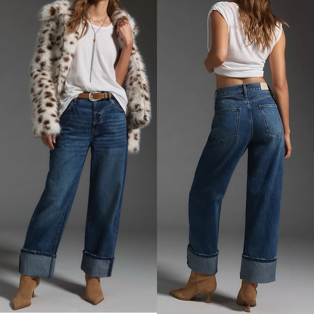 Pistola Ryder Cuffed Wide Fulton Wash Jeans